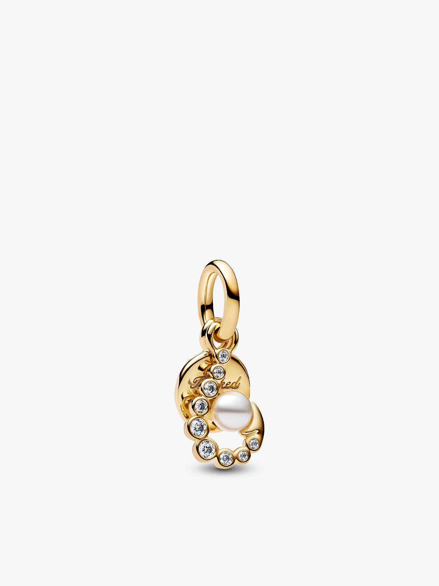 Haken mit lackierter Perle Charm-Anhänger