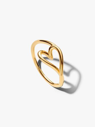 Organisch Geformtes Herz Kleiner Ring