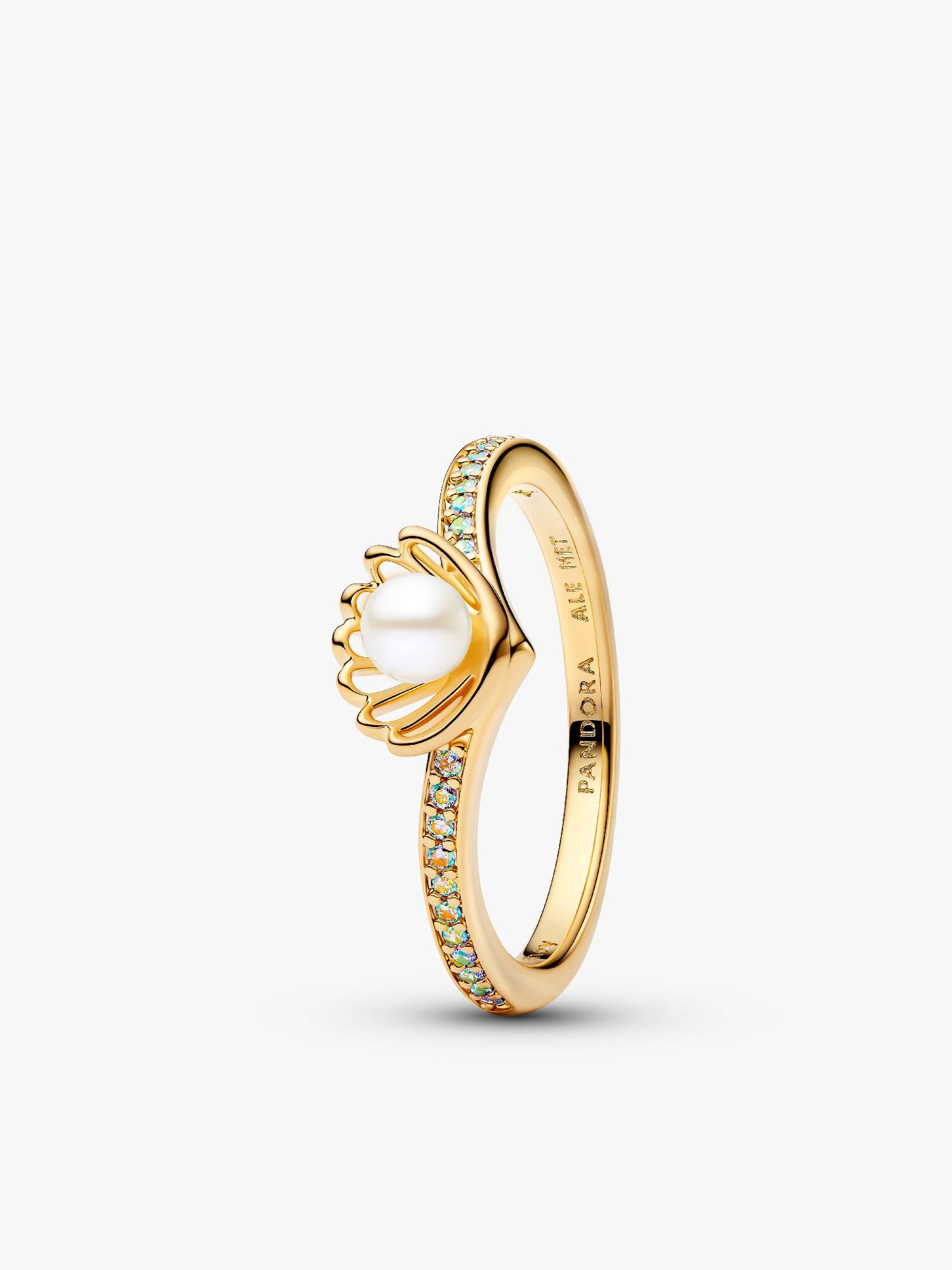Disney Prinzessin Arielle Muschel Behandelte Süßwasserzuchtperle Ring