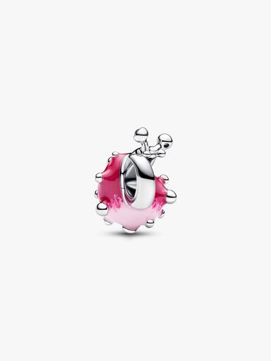 Rosafarbene Schnecke Charm