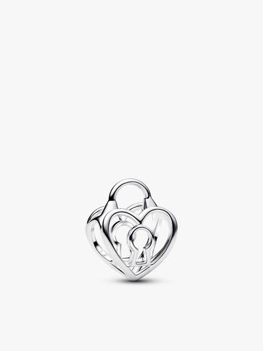 Amour und Herz Vorhängeschloss Charm & Armband Set