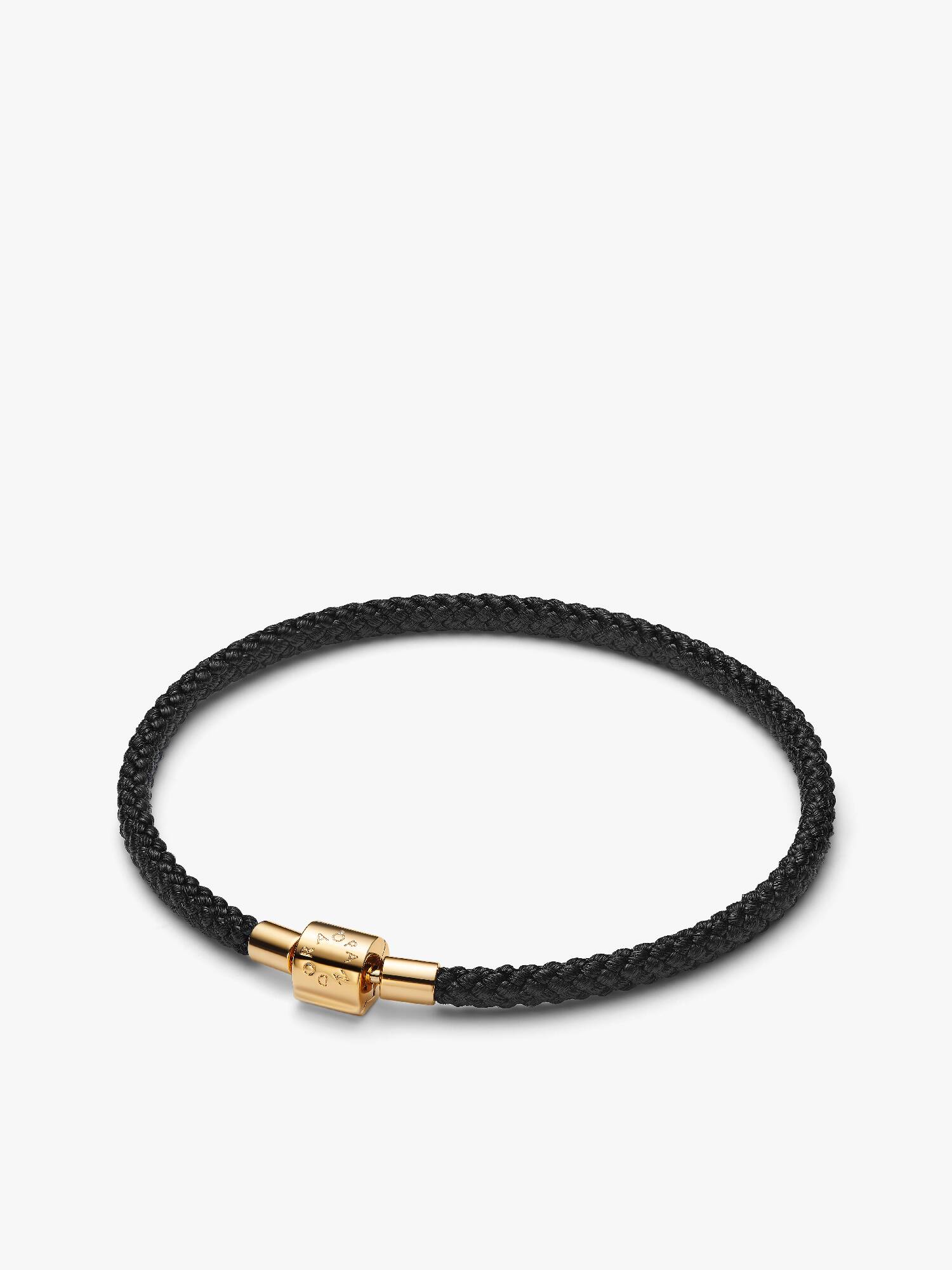 Schimmerndes Schwarzes Kordel-Armband
