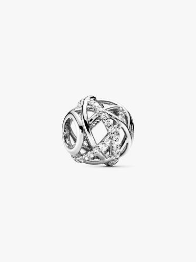 Funkelnde Linien Offen gearbeiteter Charm