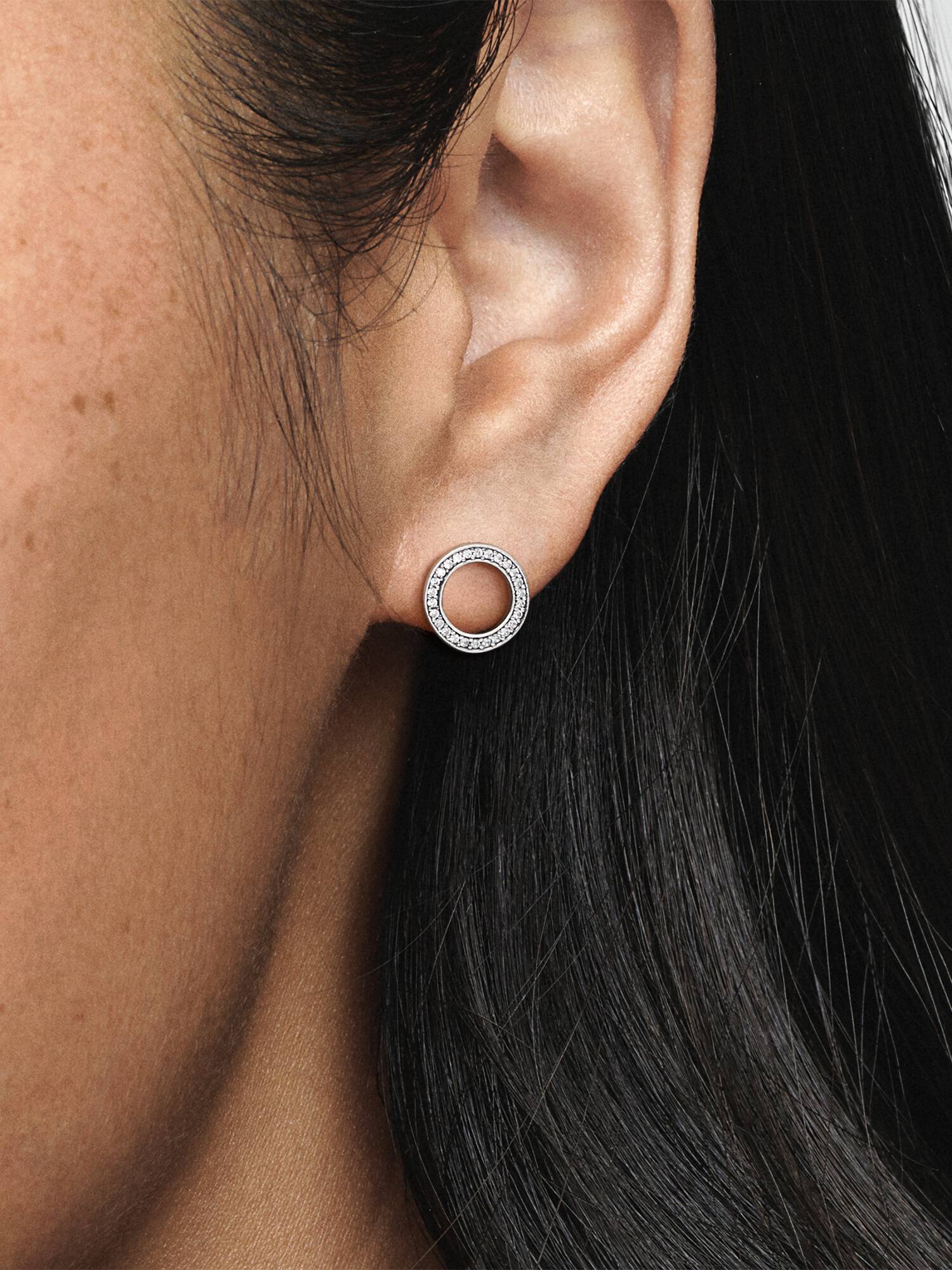 Funkelnder Kreis Ohrstecker