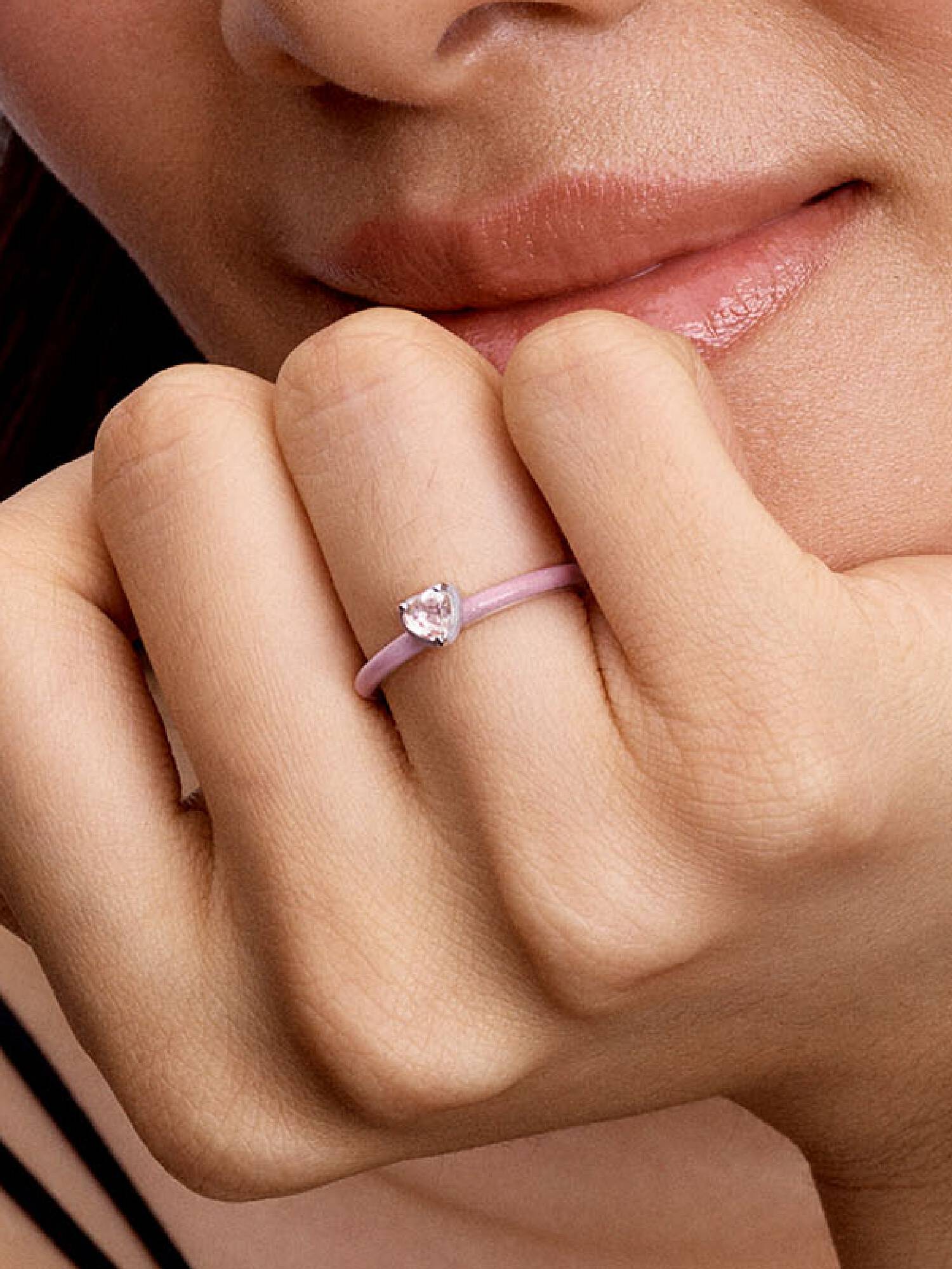 Rosafarbenes Chakra Herz Ring