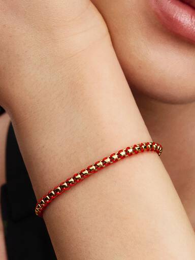 Rote Kordel Gliederarmband