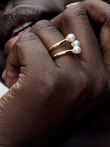Behandelte Süßwasserzuchtperle Offener Ring