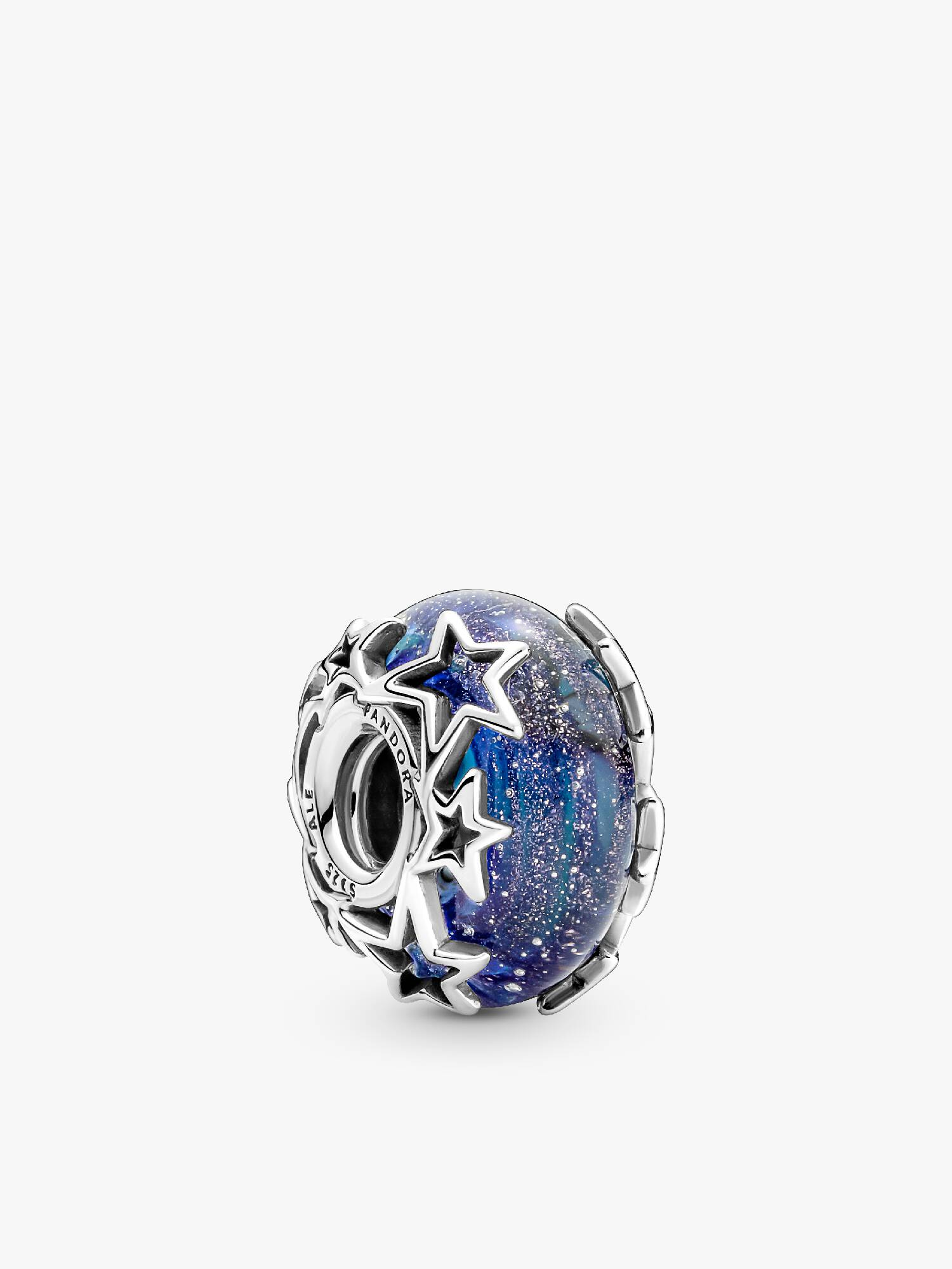 Galaxis Blau & Stern Murano-Glas Charm