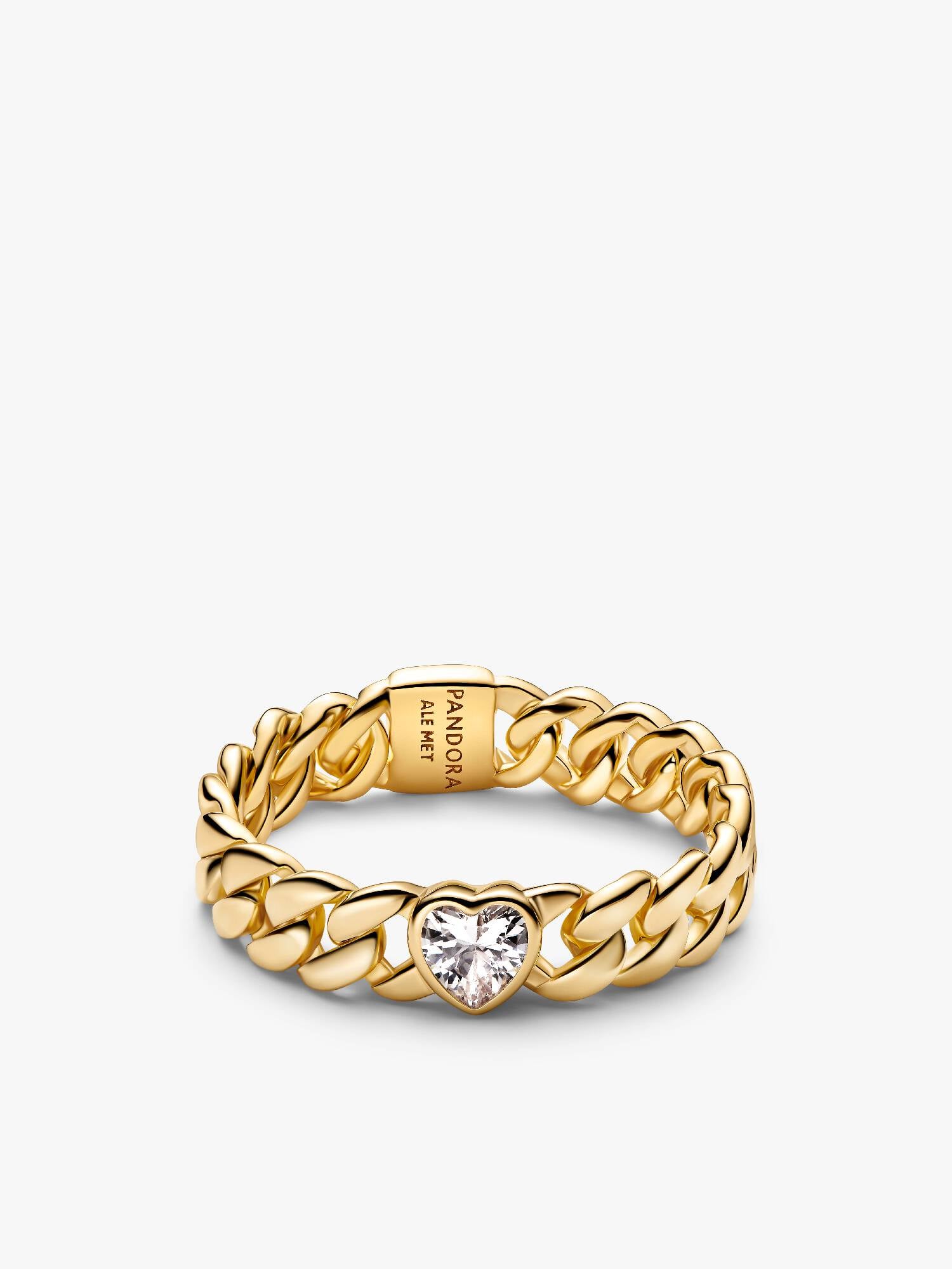 Herz Cuban-Kette Ring