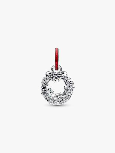 Weihnachtskranz Doppelter Charm-Anhänger