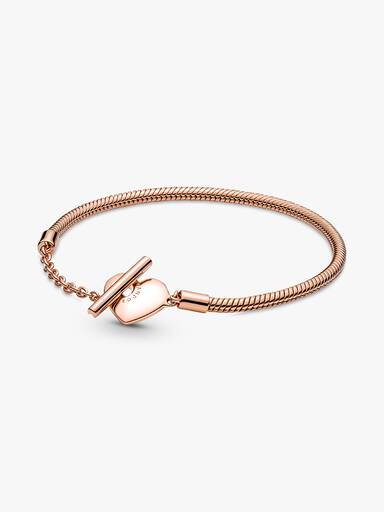 Pandora Moments Herz T-Verschluss Schlangen-Gliederarmband