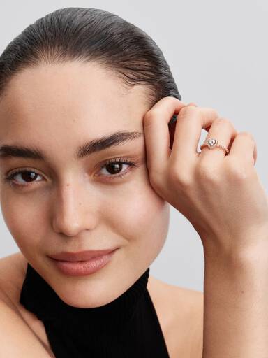 Funkelndes Erhabenes Herz Ring