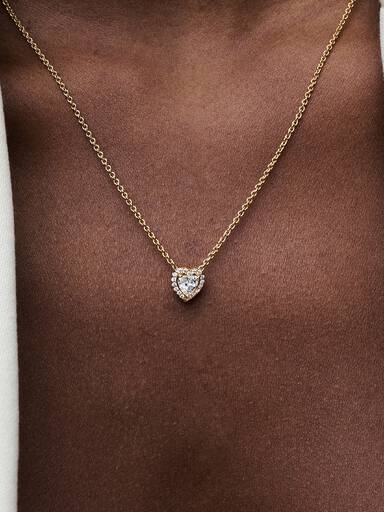 Funkelndes Herz Collier-Halskette