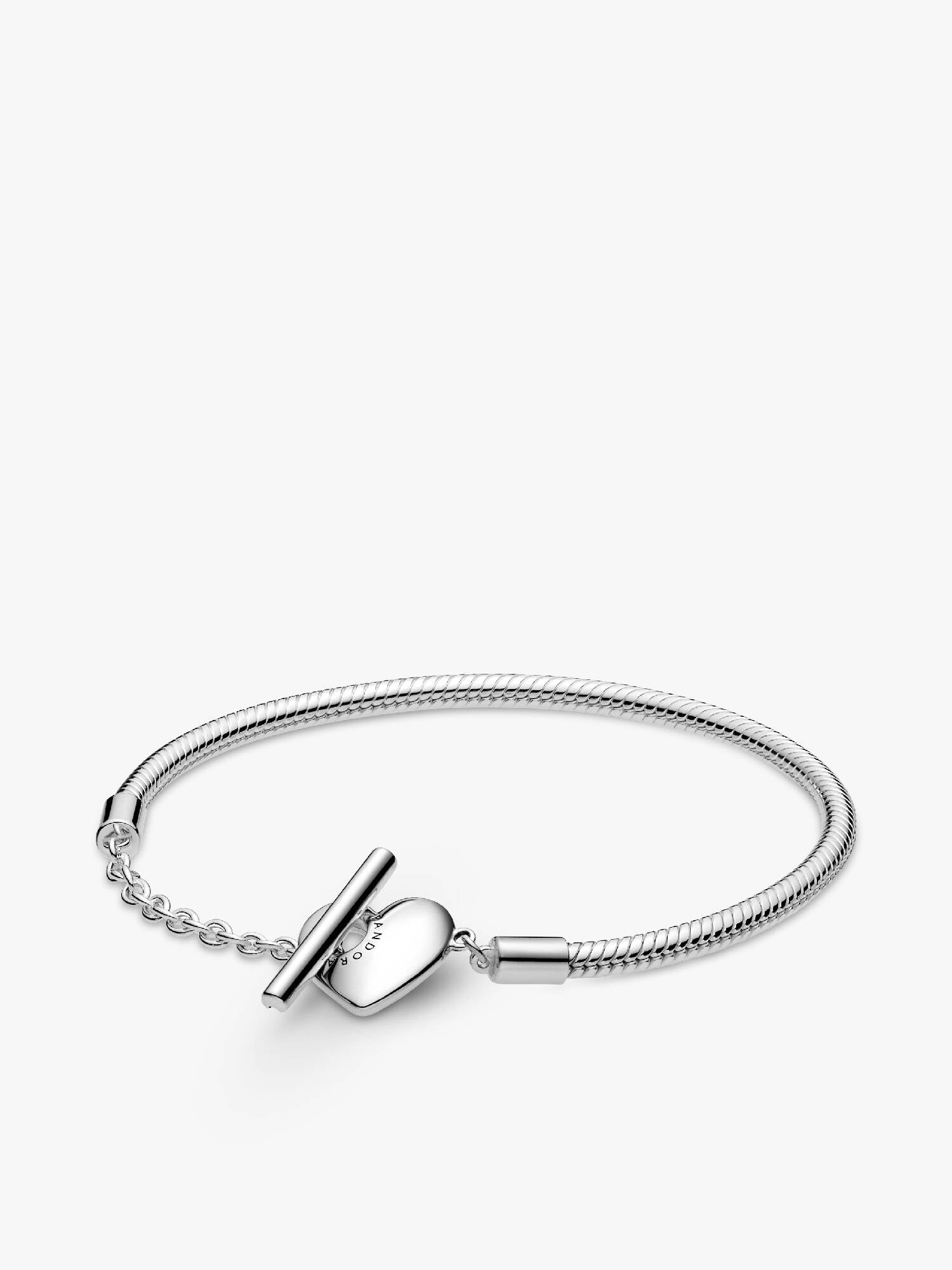 Pandora Moments Herz T-Verschluss Schlangen-Gliederarmband
