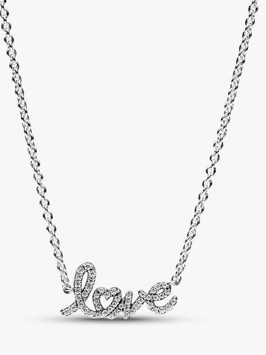 Funkelnde Handgeschrieben Love Collier-Halskette
