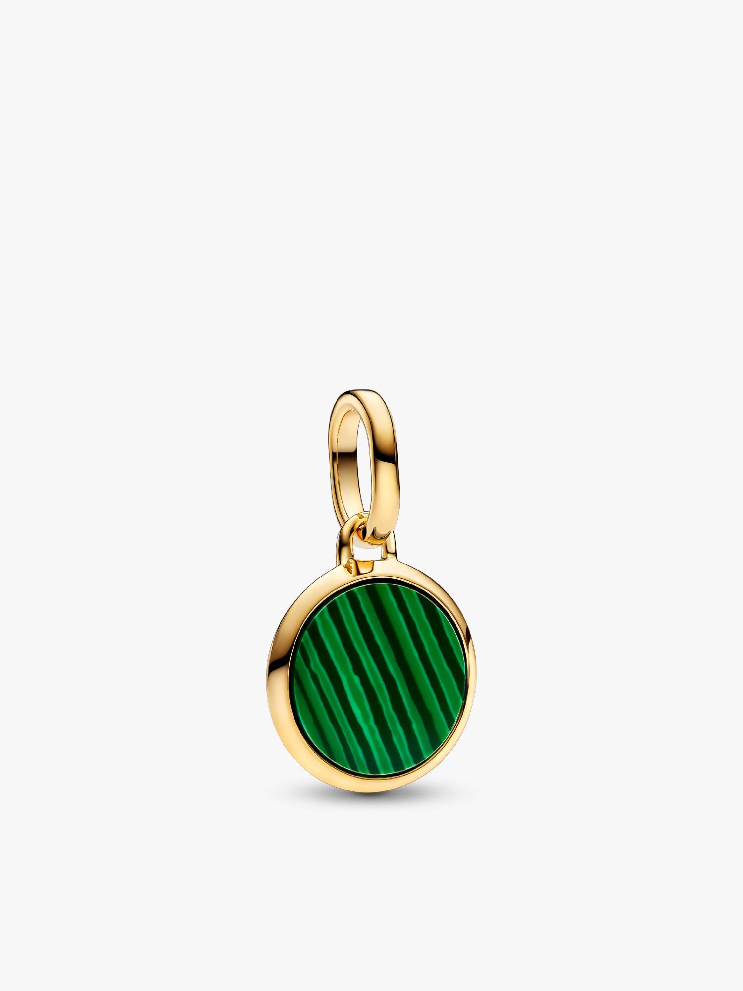 Grünes gravierbares Mini-Medaillon-Charm