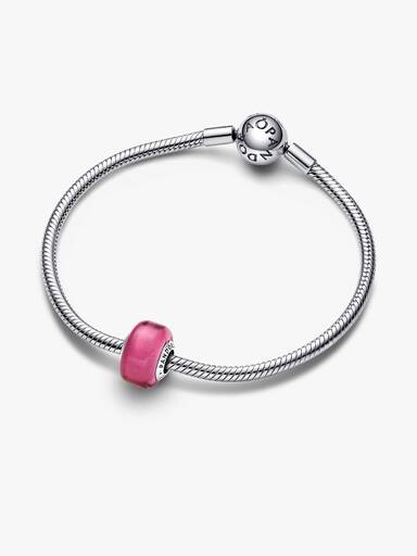Rosafarbenes Murano-Glas Mini-Charm