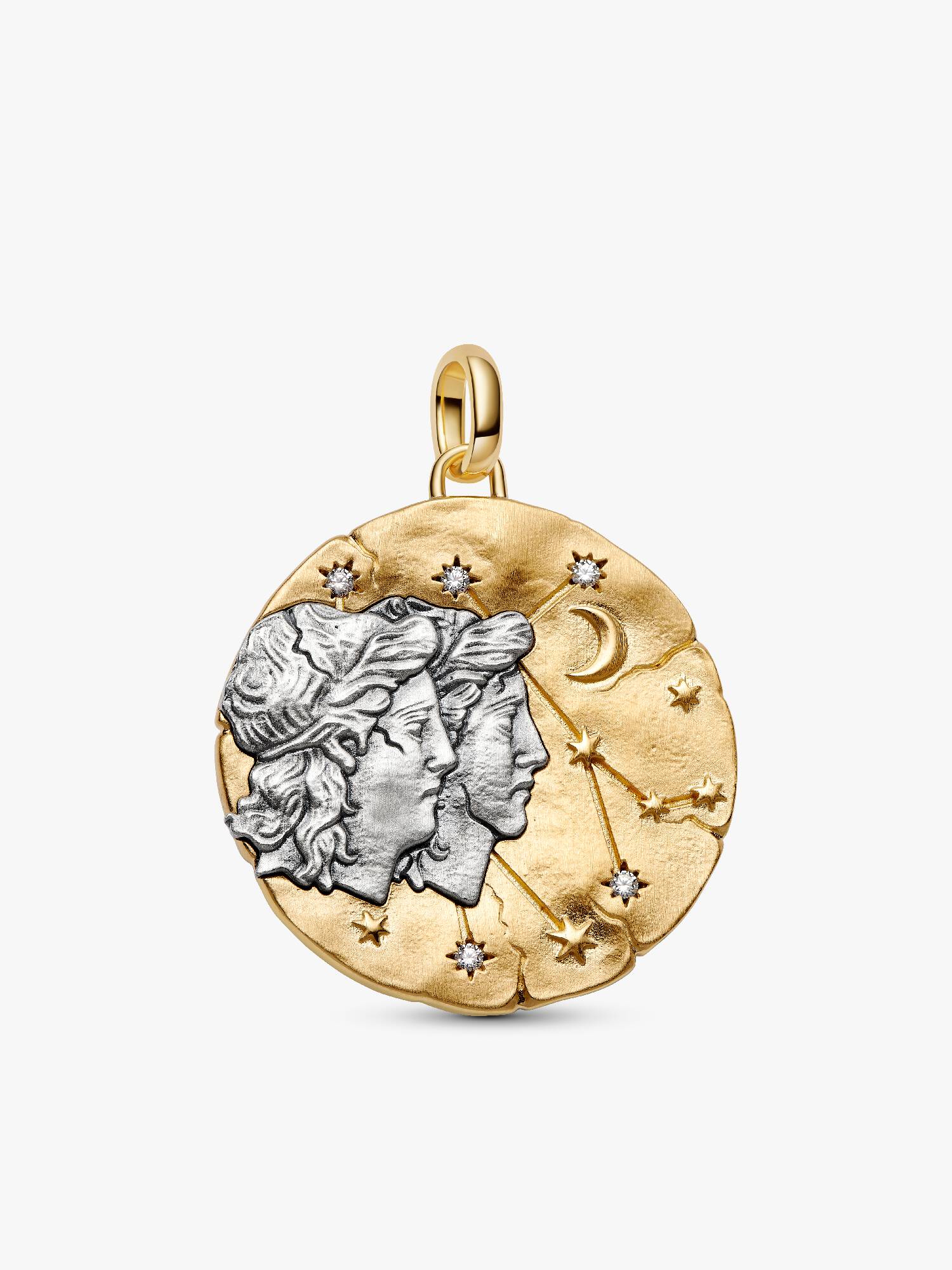 Sternzeichen Zwillinge Großes Medaillon-Charm