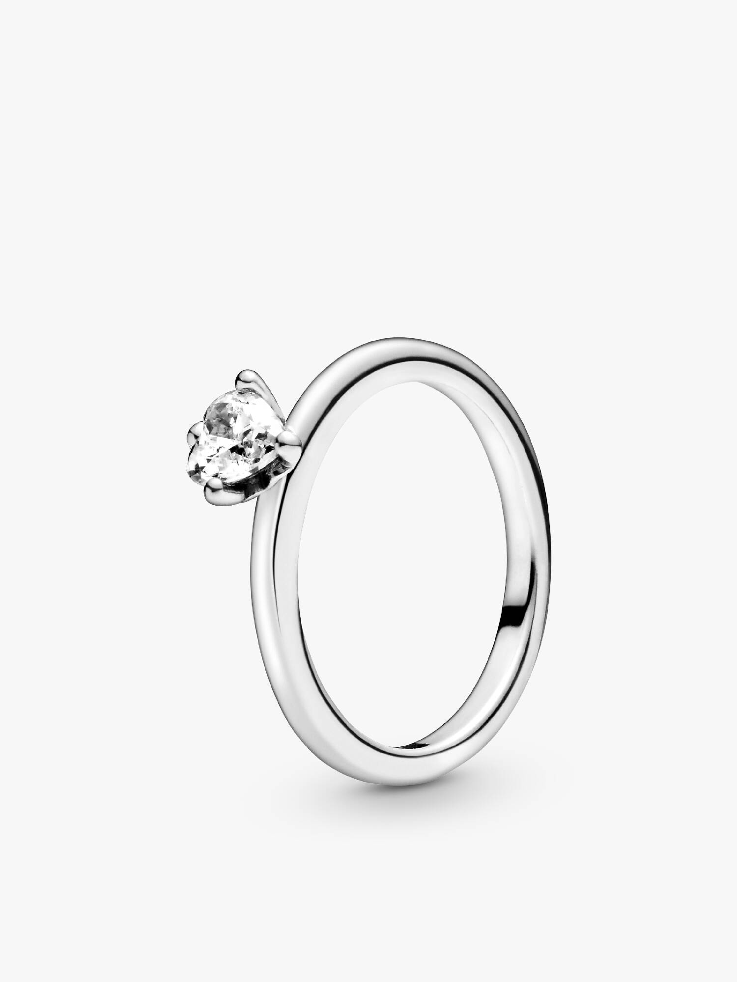 Klares Herz Solitär-Ring