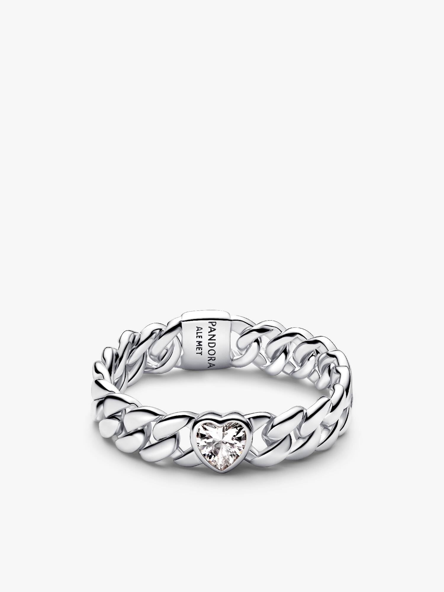 Herz Cuban-Kette Ring