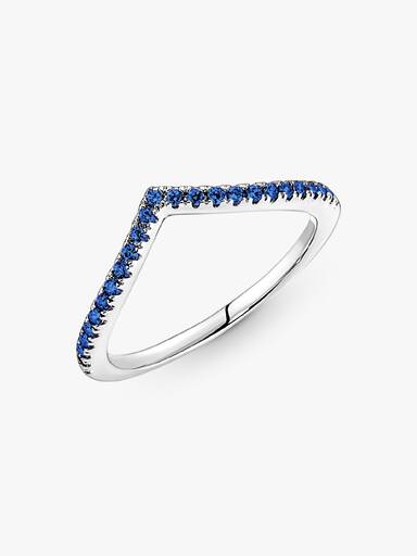 Pandora Timeless Wishbone Funkelnder Blauer Ring