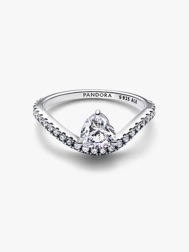Welliger Pavé Herz Ring