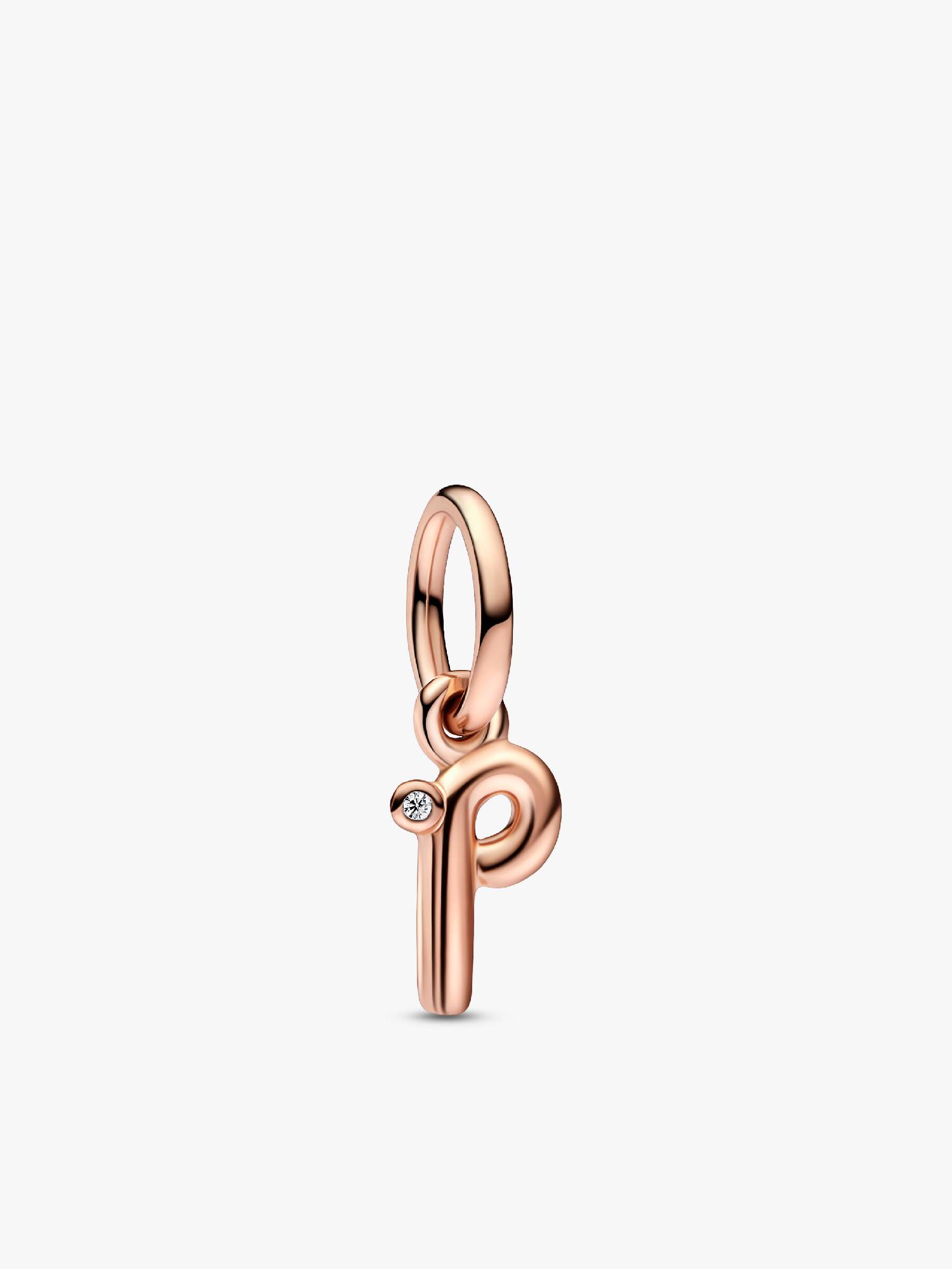 Buchstabe p Handschrift Charm-Anhänger