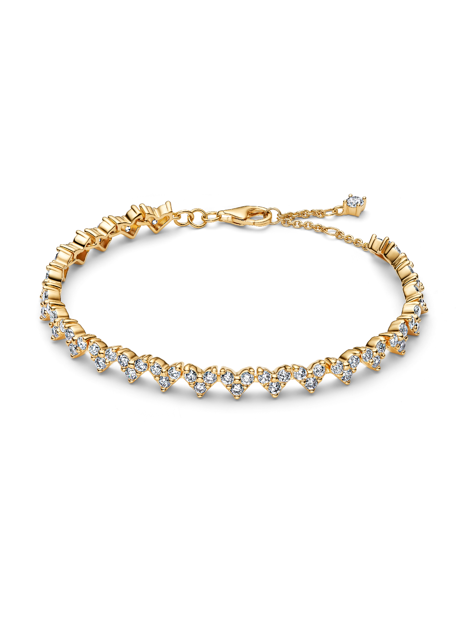 Drei Steine Herz Armband