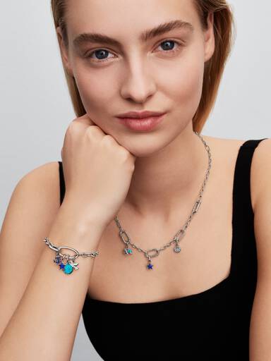 Blauer Anker Mini-Charm-Anhänger
