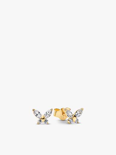 Vergoldeter Schmetterling Halsketten & Ohrring Set
