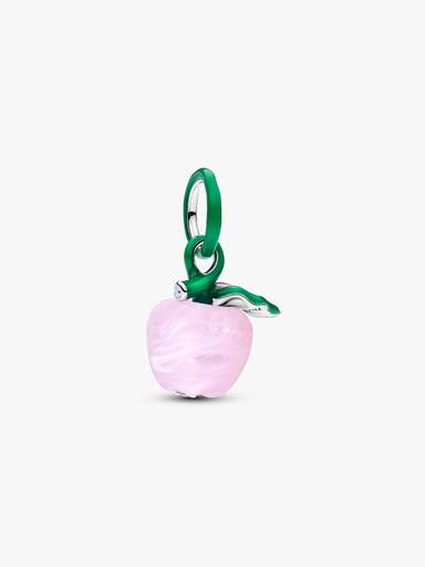 Rosafarbener Apfel Murano-Charm