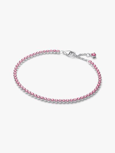 Rosafarbenes Kleines Tennisarmband