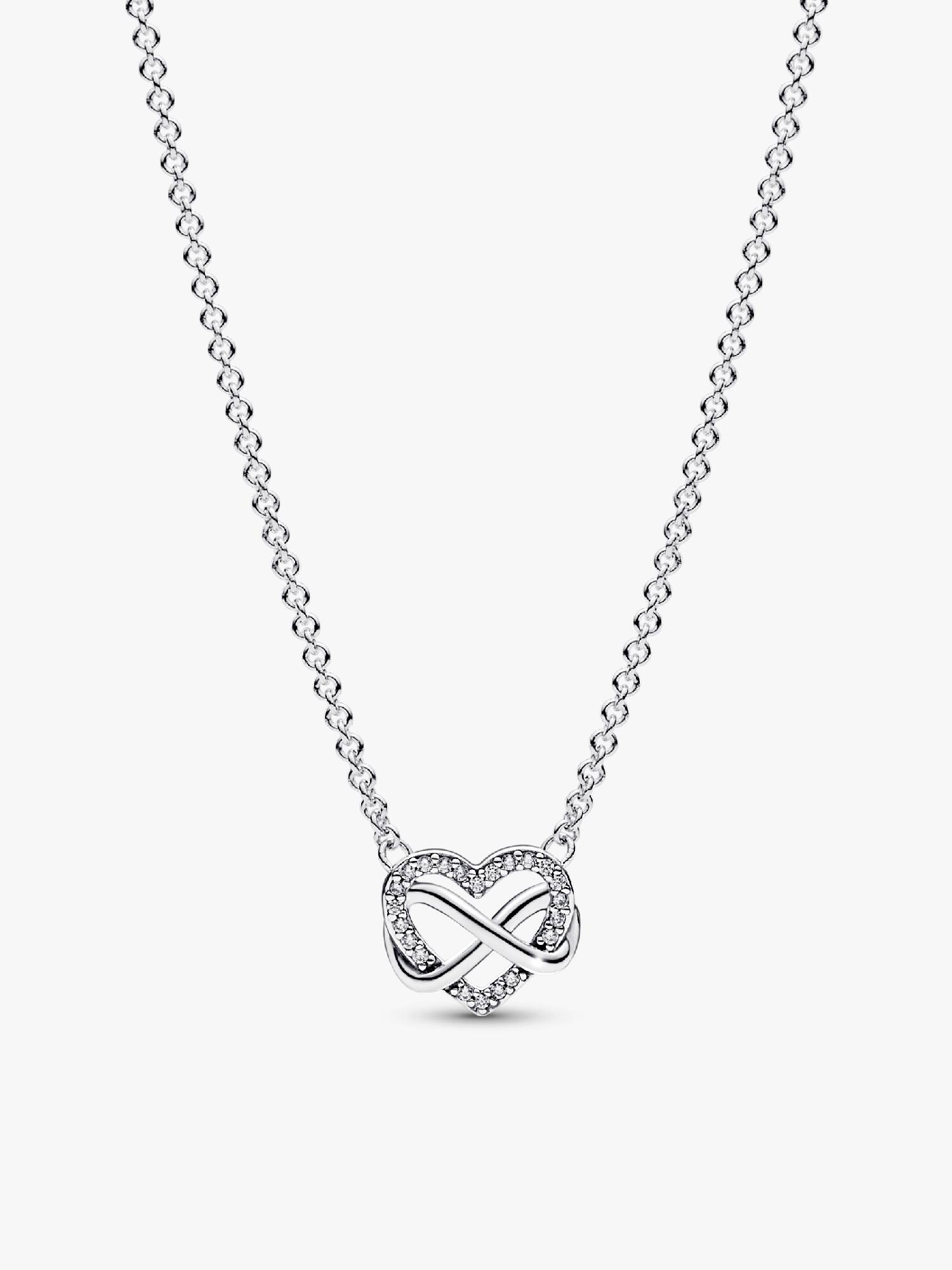 Funkelnde Unendlichkeits-Herz Collier-Halskette