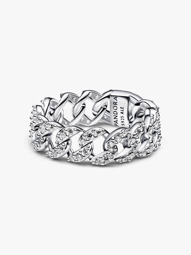 Pavé Cuban Ketten-Ring