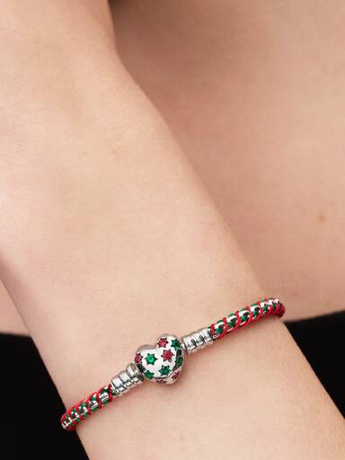 Mintgrüne Kordel Kastenkette Armband