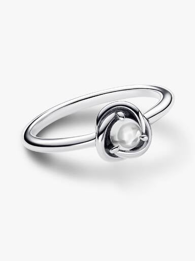 April Geburtsstein Ewigkeitskreis Ring