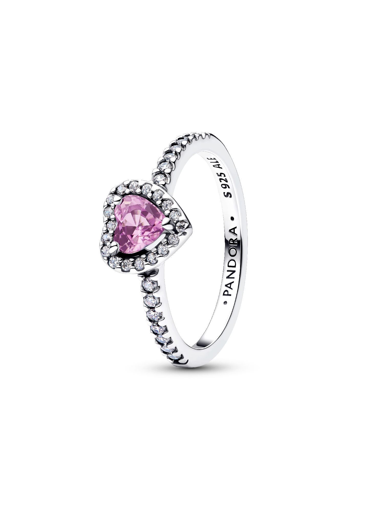 Erhabenes Hellviolettes Herz Ring