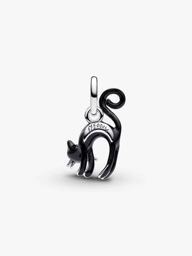 Schwarze Katze Charm-Anhänger