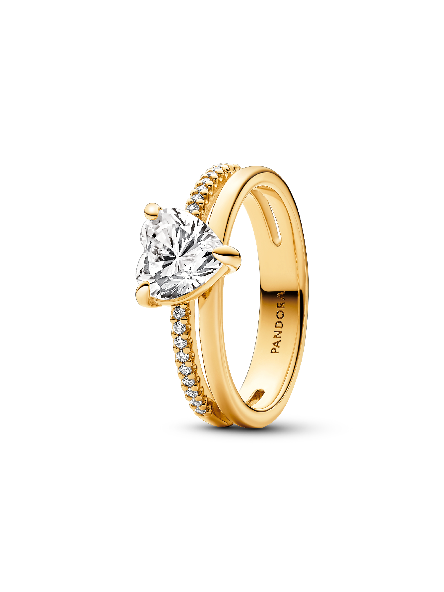 Doppelband Herz Ring