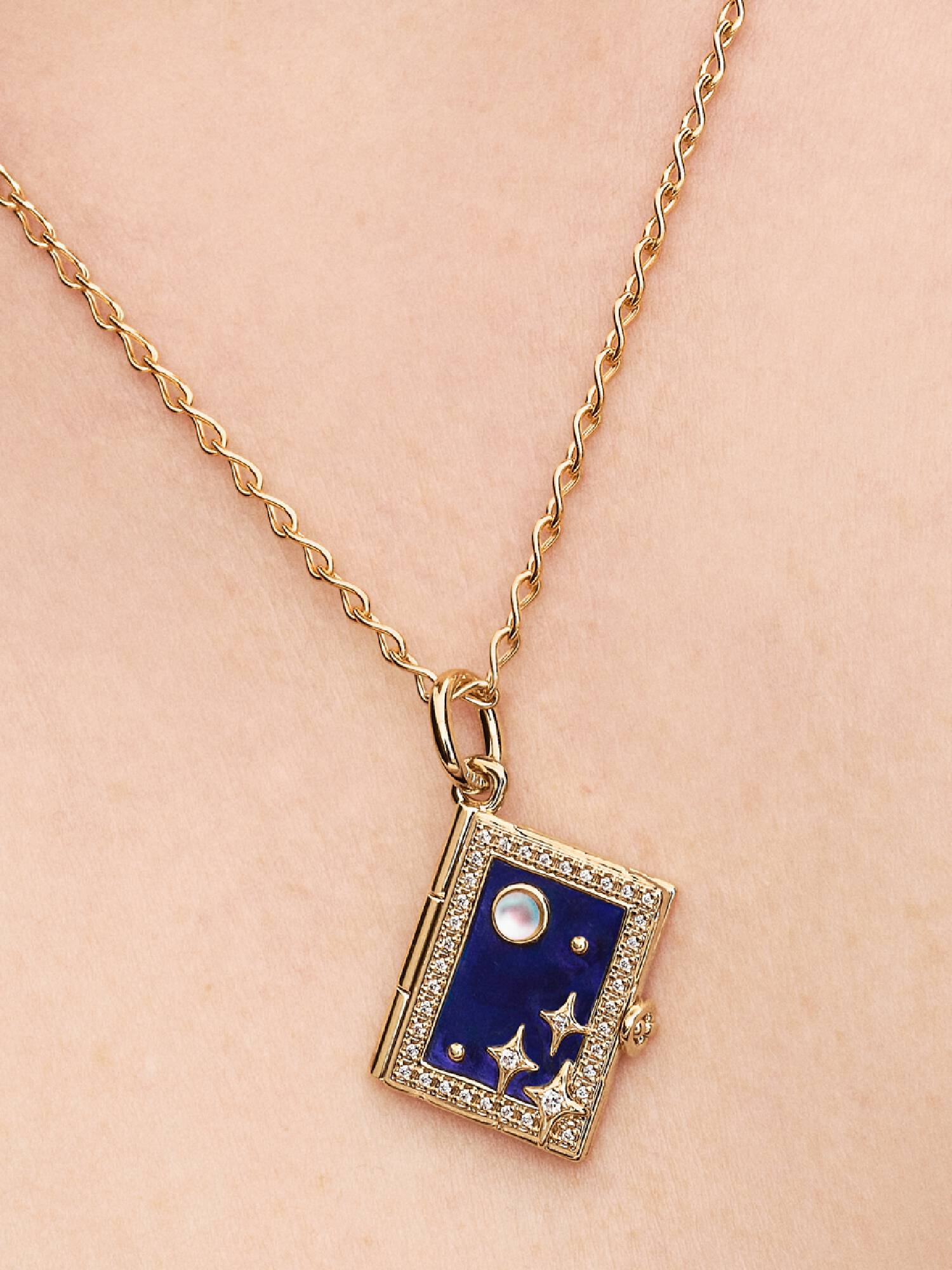 Gravierbares Zauberbuch Charm-Anhänger 