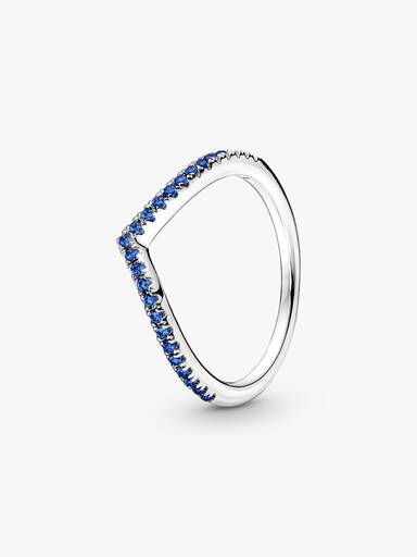 Pandora Timeless Wishbone Funkelnder Blauer Ring