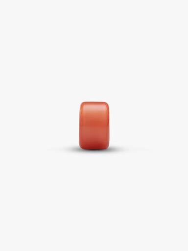 Orangefarbenes Murano-Glas Mini-Charm