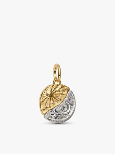 Strahlende Nacht Halsketten & Medaillon-Charm Set
