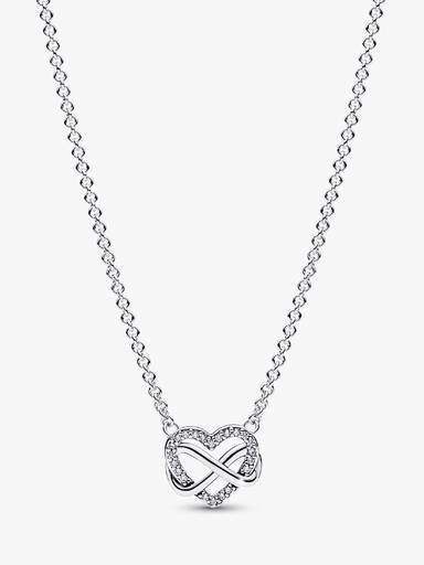 Funkelnde Unendlichkeits-Herz Collier-Halskette