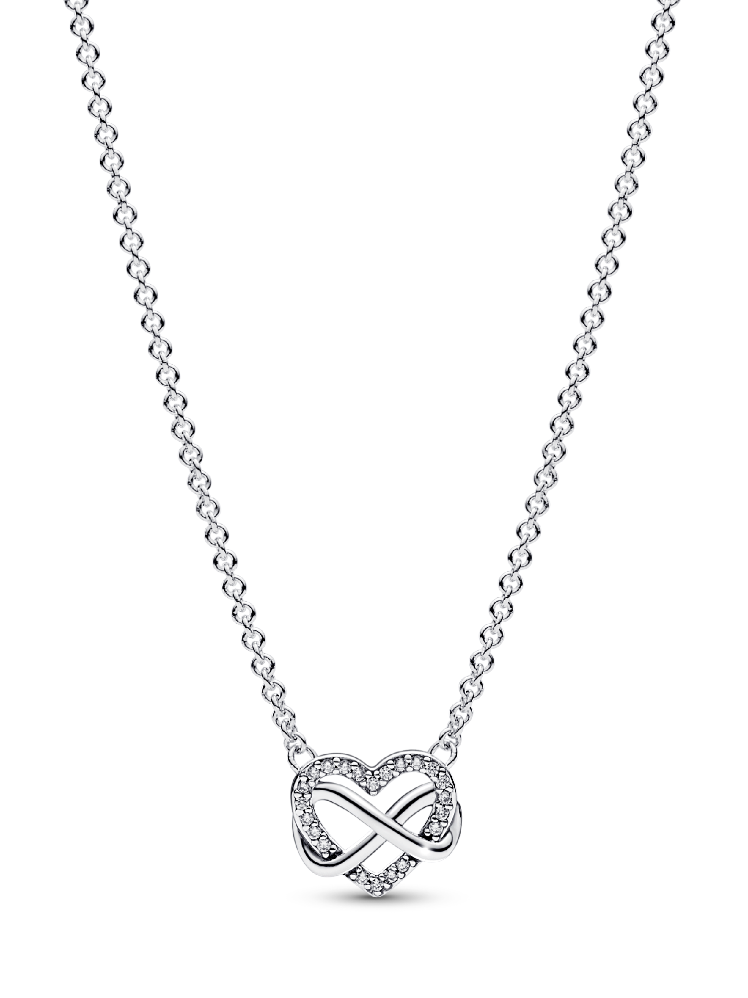 Funkelnde Unendlichkeits-Herz Collier-Halskette