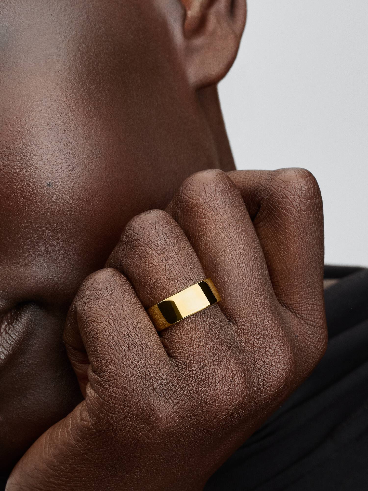 Gravierbares Breites Band Ring 