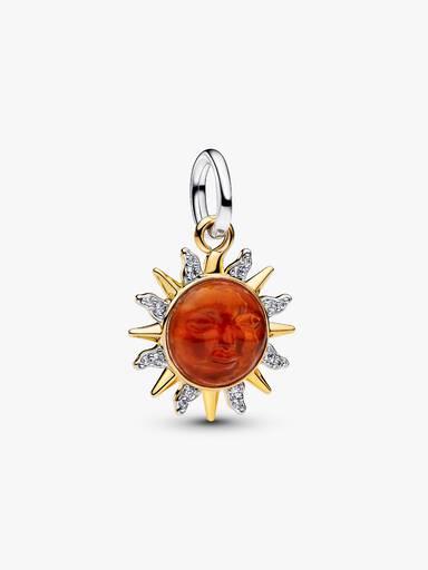 Wirbelnde Sonne Bicolor Charm-Anhänger