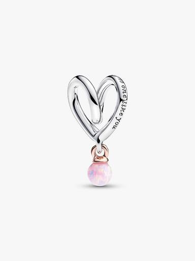 Bicolor Eingehülltes Herz Charm