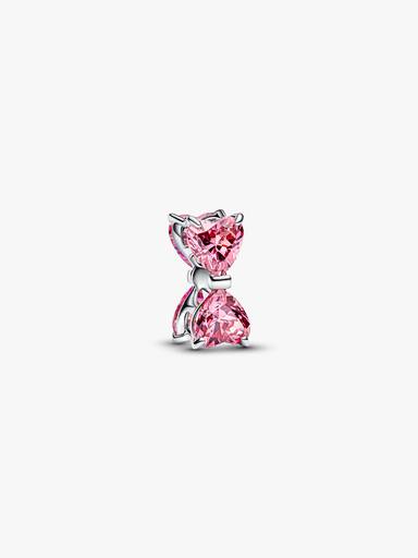 Rosafarbene Schleife Charm