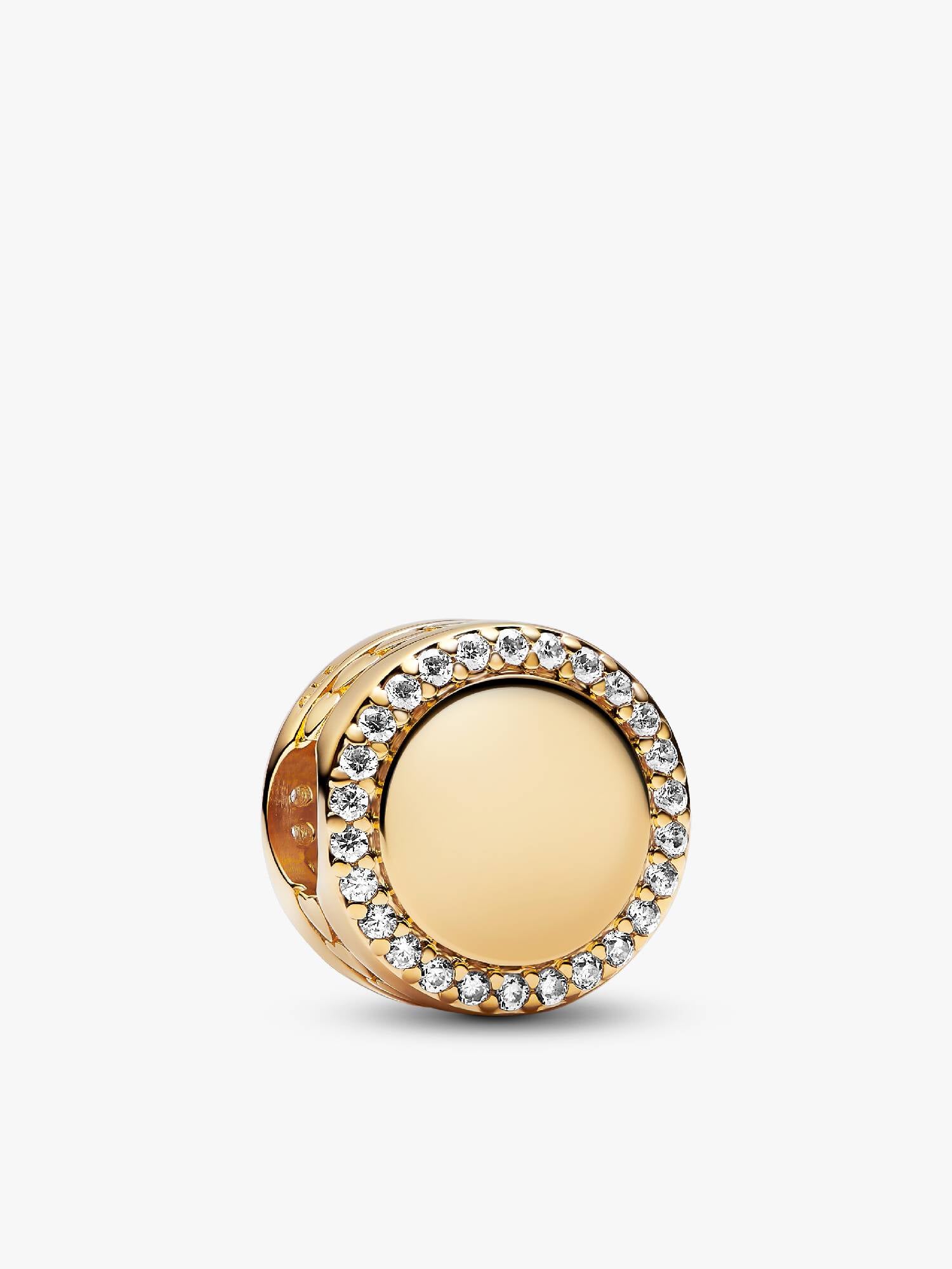 Gravierbarer Funkelnder Knopf Charm
